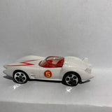 White #5 Speed Racer Mach 5 Hot Wheels Diecast Car