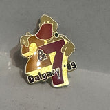 Calgary 2&7 '89 TV Channel Duck  Lapel Pin