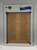 # 500 Checklist   1991 UD  Baseball card