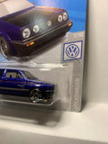 Blue Volkswagen Golf MK2 Volkswagen FYF76 D7C3 2017 Long Card Hot Wheels Diecast Car
