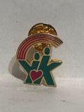 YK People Heart Rainbow Logo  Lapel Pin