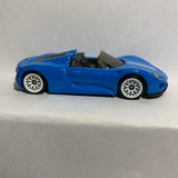 Blue Porsche 918 Spyder FPT66 2017 Hot Wheels Diecast Car