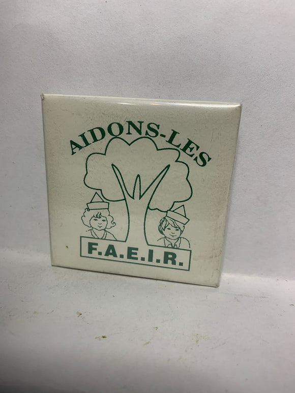 Aidons-les FAEIR Logo  Button Pinback