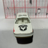 White Police #8030 Car Missing Wheel Unbranded Diecast Car
