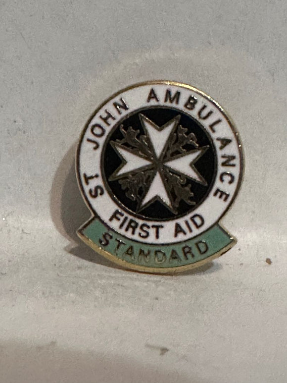 St John Ambulane First Aid Standard   Lapel Pin