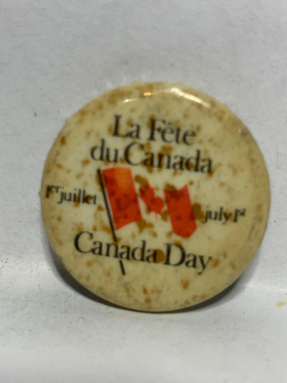 La Fete du Canada Canada Day July 1  Button Pinback