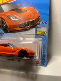 Orange Corvette C7 Z06 Factory Fresh GLN66 M7C6 G1 Long Card Hot Wheels Diecast Car