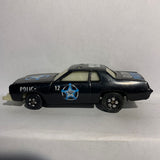 Black Police Glow Patrol Burnin Key Car 1980 Kidco Diecast Car
