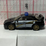 Black State Patrol Police Subaru Impreza WRX 2007 1/61 MB751 Matchbox Emergency Diecast Car