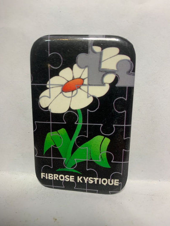 Fibrose Kystique Puzzle Flower  Button Pinback