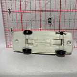 White Police #8030 Car Missing Wheel Unbranded Diecast Car