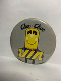 Choo Choo VIA Rail Train  Button Pinback