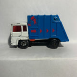 Blue White #36 Colectomatic Refuse Truck Superfast Matchbox Diecast Car