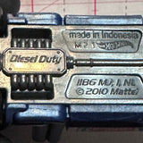 White Police Task Force Diesel Duty 2010 Hot Wheels Diecast Car