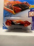 Red HW Warp Speeder Track Stars GHF11 D7C5 2018 Long Card Hot Wheels Diecast Car