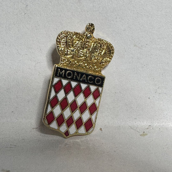 Monaco Crest Emblem  Lapel Pin