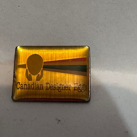 Canadian Designer Eggs Logo Rainbow  Lapel Pin
