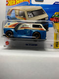 White Blue VW T3 Custom Peeak Pursuit JBB21 N521 2024 Short Card Hot Wheels Diecast Car