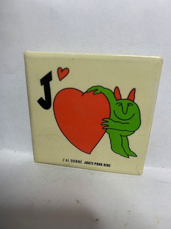 J'love Just for Laughs Ad  Button Pinback