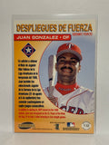 # 19 Juan Gonzalez  Texas Rangers 1999 Invincible Baseball Cards