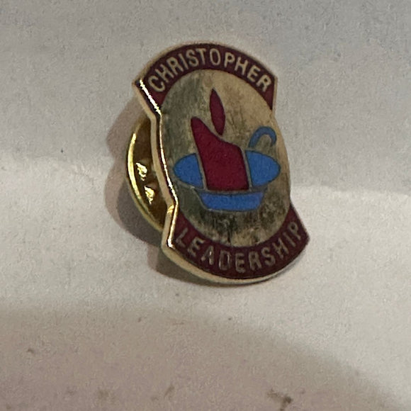 Christopher Leadership Candle  Lapel Pin