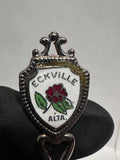 Eckville Alta Wild Rose  Alberta Souvenir Spoon