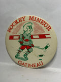 Hockey Mineur Gatineau Drawing  Button Pinback