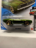 Green '69 Camaro HW Roadsters GHG06 M7C6 2018 Long Card Hot Wheels Diecast Car