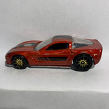 Red '09 Corvette C6 ZR1 L9924 Hot Wheels Diecast Car