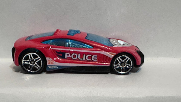 Red Police Speed Trap 2010 Hot Wheels Diecast Car