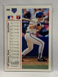 # 499 Jeff Treadway  Atlanta Braves 1991 UD Baseball card