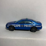 Blue GPD Police Ford Fusion Batman Hot Wheels Diecast Car