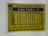 # 124T John Tudor  St Louis Cardinals 1990 Topps Baseball Cards