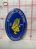 6th Festival Du Ble D'Inde 1985 Lucecille Mascot  Button Pinback