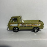 Green Camp Arrow Flint 1966 Dodge A100 Pickup Truck Matchbox Diecast Car