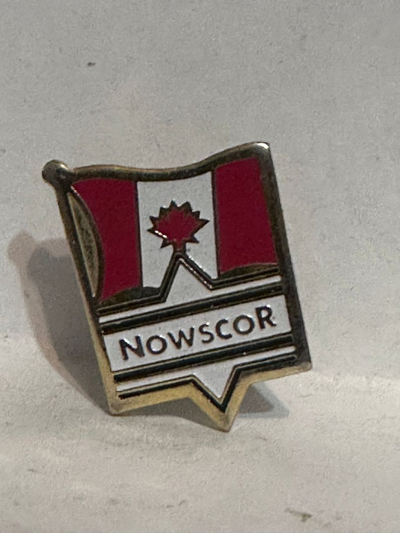 Nowscor Canadian Maple Leaf Flag Logo  Lapel Pin