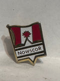 Nowscor Canadian Maple Leaf Flag Logo  Lapel Pin