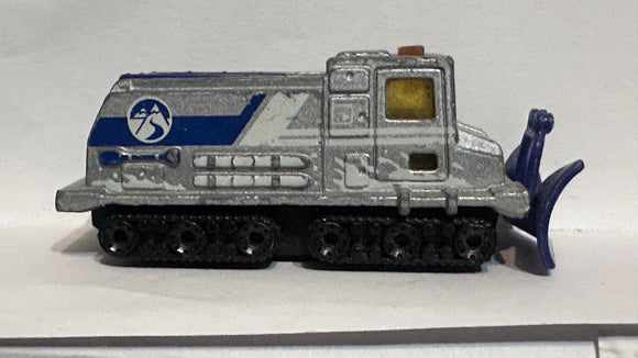 Grey Snow Groomer Plow ©1998 1/75 Matchbox Diecast Car