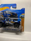 Blue '19 Chevy Silverado Trail Boss Lt HW Dirt  Short Card Hot Wheels Diecast Car