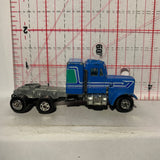 Blue Kenworth W900 Aerodyne Semi Truck Yatming Diecast Car