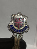 England Flag Crest Silver Plated  United Kingdom Souvenir Spoon