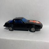 Black Chevrolet Corvette Burnin Key Car 1980 Kidco Diecast Car