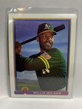 # 230 Willie Wilson  Oakland Athletics 1991 Bowman Baseball card