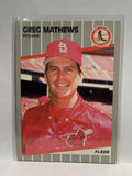 # 456 Greg Mathews  St Louis Cardials 1989 Fleer Baseball card