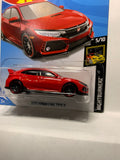 Red 2018 Honda Civic Type R Night Burnerz FYB72 D7C3 2017 Long Card Hot Wheels Diecast Car