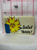 Salut Voisin Sun Fence  Button Pinback