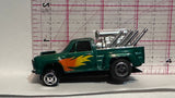 Green Flames Rocket Truck Ideal Toy Diecast Car
