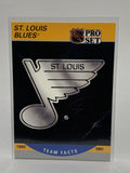 # 582 Team Card  St Louis Blues 90-91 Pro Set Hockey Cards