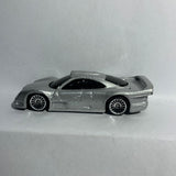 Silver Mercedes-Benz CLK-GTR Street Version Maisto Diecast Car
