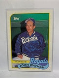 # 374 John Wathan Manager Kansas City Royals 1989 Topps Baseball Cards